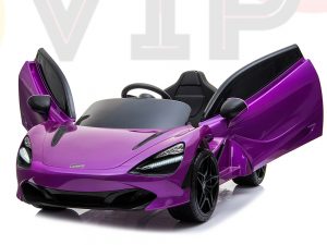 kidsvip mclaren 720s kids toddlers ride on car sport powered 12v rubber wheels leather seat rc purple 55