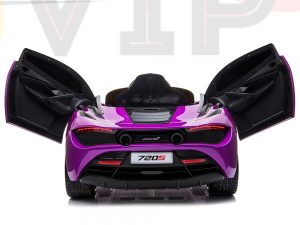 kidsvip mclaren 720s kids toddlers ride on car sport powered 12v rubber wheels leather seat rc purple 57