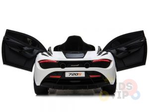 kidsvip mclaren 720s kids toddlers ride on car sport powered 12v rubber wheels leather seat rc white 21