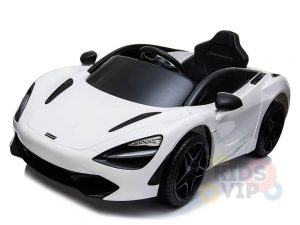 kidsvip mclaren 720s kids toddlers ride on car sport powered 12v rubber wheels leather seat rc white 42