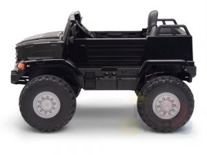 kidsvip mercedes benz zetros truck car for kids amd toddlers leather 12v rc rubber wheels black 19