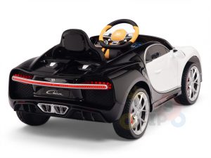 BUGATTI Kids toddlers ride car 12v rubber wheels rc leather seat remote control sport car super white 9
