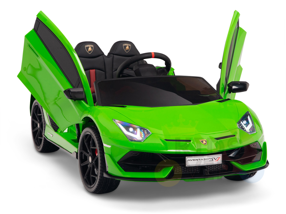 green lamborghini with butterfly doors