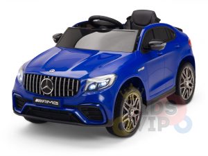 kidsvip mercedes benz glc63 glc suv kids and toddlers ride on car 4wd 4x4 12v leather seat rubber wheels blue 7