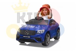 kidsvip mercedes benz glc63 glc suv kids and toddlers ride on car 4wd 4x4 12v leather seat rubber wheels blue 9