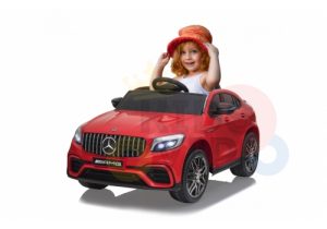 kidsvip mercedes benz glc63 glc suv kids and toddlers ride on car 4wd 4x4 12v leather seat rubber wheels red 19