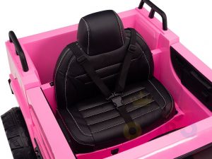 kidsvip mercedes benz zetros truck car for kids amd toddlers leather 12v rc rubber wheels pink 11