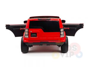 land rover discovery 2 seater kids toddlers ride na track car 12v rubber wheels leather rc red 12
