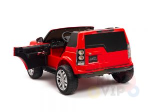 land rover discovery 2 seater kids toddlers ride na track car 12v rubber wheels leather rc red 15