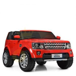 land rover discovery 2 seater kids toddlers ride na track car 12v rubber wheels leather rc red 21