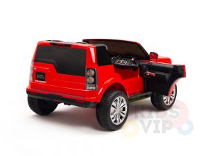 land rover discovery 2 seater kids toddlers ride na track car 12v rubber wheels leather rc red 6