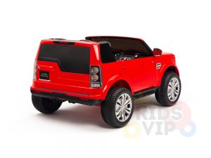 land rover discovery 2 seater kids toddlers ride na track car 12v rubber wheels leather rc red 9