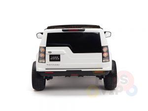 land rover discovery 2 seater kids toddlers ride na track car 12v rubber wheels leather rc white 9