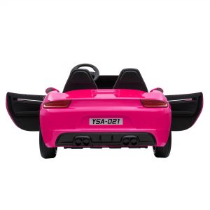 KIDSVIP XXL RIDE ON CAR FOR BIG KIDS 24V 180W RUBBER WHEELS LEATHER SEAT pink 45