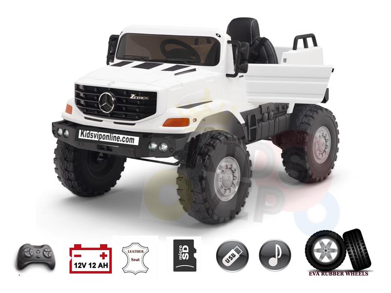 Official Upgraded Mercedes Benz Zetros 12V12amp Kids Ride On Car with Remote Control