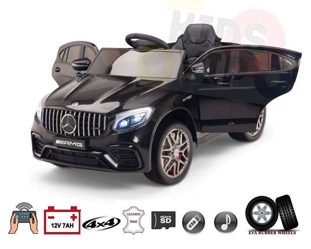 4WD Mercedes Benz GLC63 AMG 12V Kids Ride On Car  with RC&Rubber Wheels