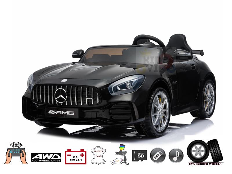 2 Seats 4WD Official Sport Mercedes Benz GTR 2X12V Kids Ride On Car with Leather,Eva, RC