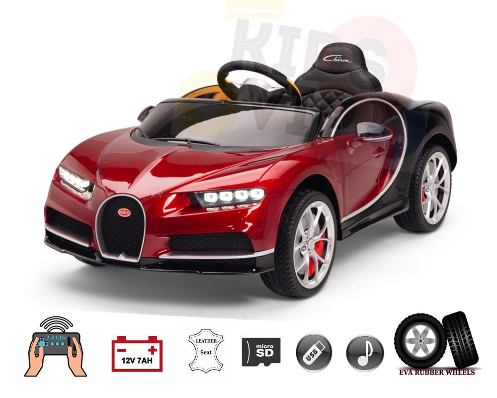 Official Bugatti Chiron kids Ride on Car  with Remote Control & Rubber Wheels