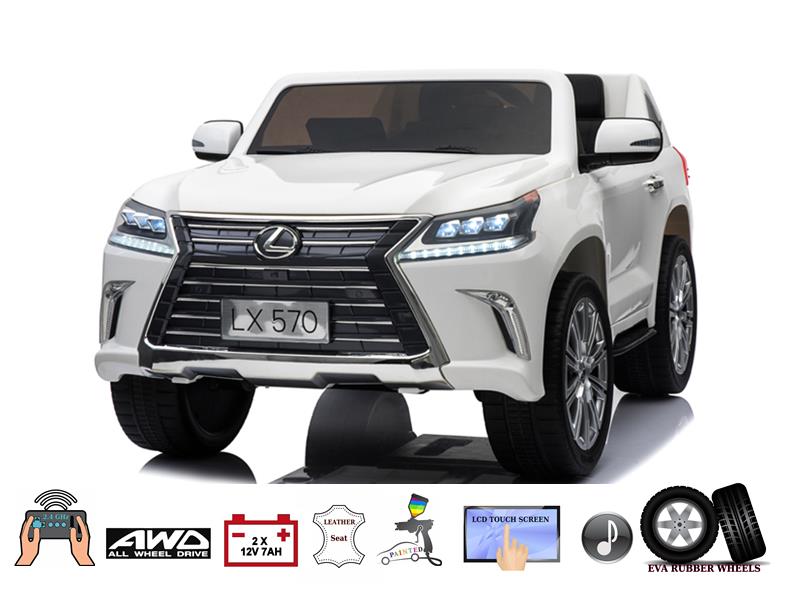 Top of Line Official 4X4 Lexus LX570 12V Kids Ride On Car- Eva, Leather, MP4 Multimedia
