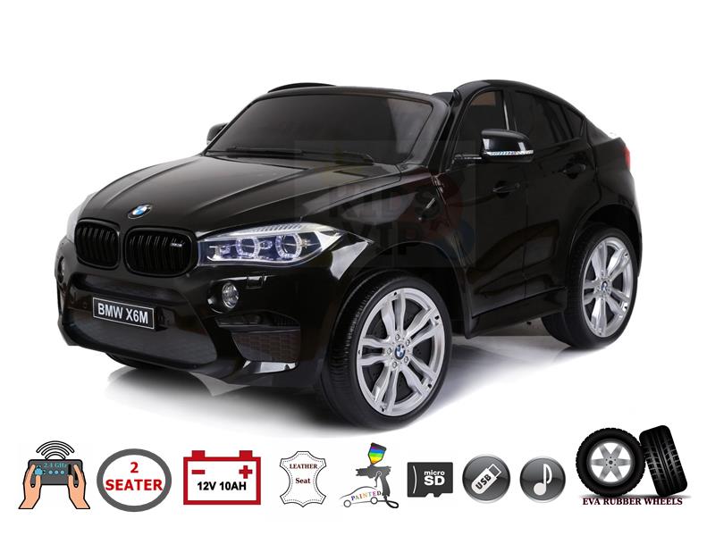 Black XL 2 Seater Limited Licensed BMW X6 12v Kids Ride On Car With Remote  Control - Kids VIP