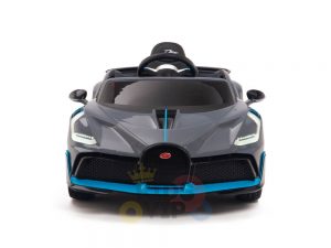 kidsvip buggati divo kids and toddlers ride on car sport 12v leather seat rubber wheels rc grey 3