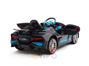kidsvip buggati divo kids and toddlers ride on car sport 12v leather seat rubber wheels rc grey 7