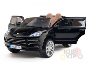 kidsvip porsche cayenne kids toddlers ride on car suv truc luxury black 16