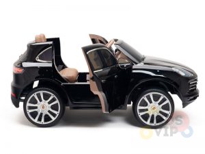 kidsvip porsche cayenne kids toddlers ride on car suv truc luxury black 7