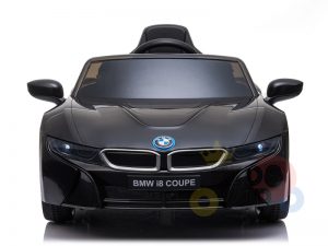 kids and toddlers bmw i8 ride on car 12v leather seat rubber wheels kids vip black 7