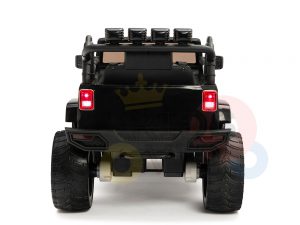 kidsvip 4x4 4wd kids and toddlers ride on jeep truck 12v rubber wheels leather seat black 11