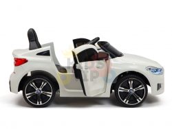 bmw gt kids and toddlers ride on car 12v rubber wheels leather seat white 1