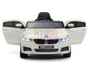 bmw gt kids and toddlers ride on car 12v rubber wheels leather seat white 20