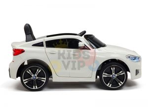 bmw gt kids and toddlers ride on car 12v rubber wheels leather seat white 22