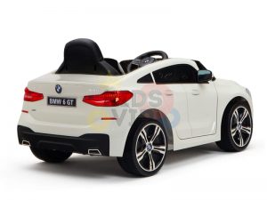bmw gt kids and toddlers ride on car 12v rubber wheels leather seat white 23