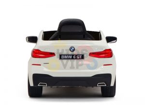 bmw gt kids and toddlers ride on car 12v rubber wheels leather seat white 25