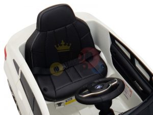 bmw gt kids and toddlers ride on car 12v rubber wheels leather seat white 27