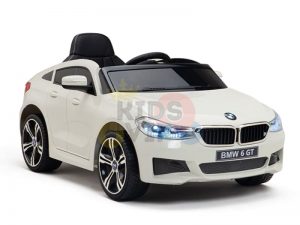 bmw gt kids and toddlers ride on car 12v rubber wheels leather seat white 28