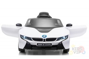 bmw i8 coupe kids and toddlers ride on car 12v remote kidsvip white 18
