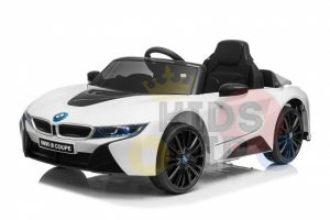 bmw i8 coupe kids and toddlers ride on car 12v remote kidsvip white 26
