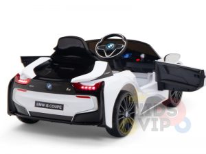 bmw i8 coupe kids and toddlers ride on car 12v remote kidsvip white 35