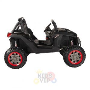 kidsvip 2 seater ride on utv sport 24v rubber wheels toddlers kids black 12