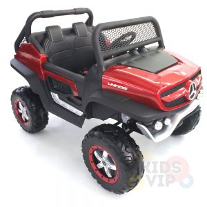 kidsvip mercedes unimog 24v ride on truck kids and toddlers red 4