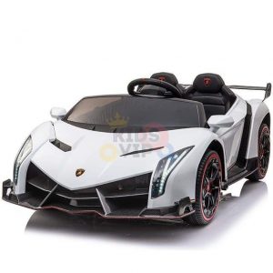 2 seats lamborghini ride on kids and toddlers ride on car 12v white 7