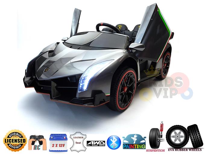 Limited Edition 2 Seater Lamborghini Veneno Kids and Toddlers 4WD Ride on Car with RC