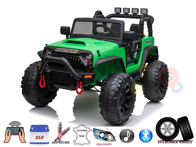 Upgraded 24V Big Eva Wheels Edition Kids Ride on Truck with RC