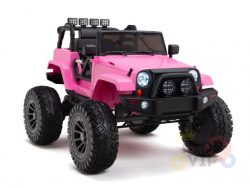 24V Kids Ride On Truck Lifted Jeep Rc Kidsvip Pink 1 12 Monster Truck