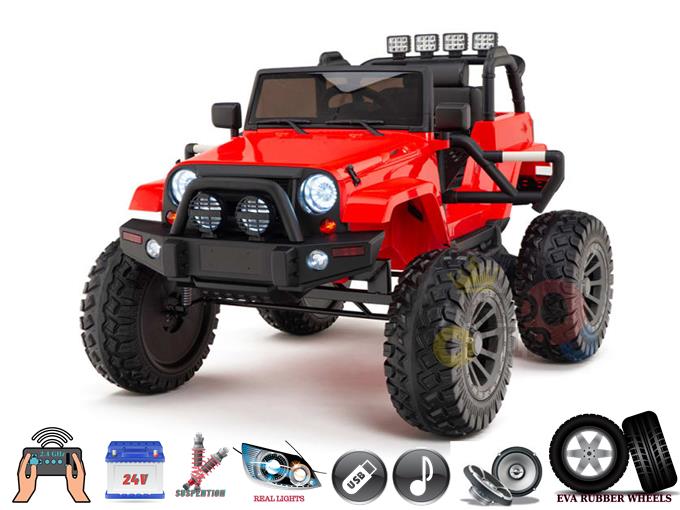 24V Viper 16″ Wheels Edition Kids and Toddlers Ride on Truck with RC