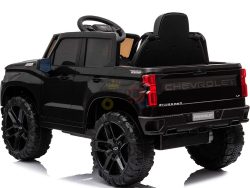 Kidsvip 12V Chevrolet Silverado Ride On Truck Car Rc Leather Seat Black 1 12 Shop For Age 0-2