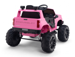 Kidsvip 24V Chevrolet Ride On Truck Big Wheels Pink 1 8 Monster Truck