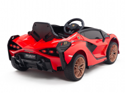 lamborghin kids and toddlers ride on sport sian car 12v leather ruber kidsvip red 13 59 Ride On Car For Kids In Tennessee Ride on Cars for Kids